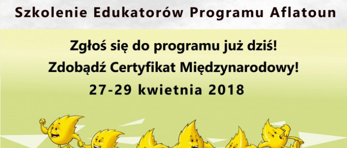 Zaproszenie na szkolenie Edukatorów Międzynarodowego Programu Aflatoun