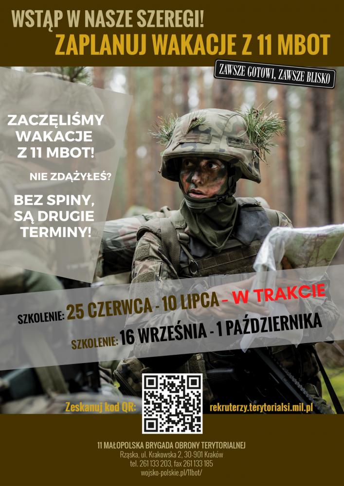 Przysięga 11 Małopolskiej Brygady Obrony Terytorialnej na Rynku w Myślenicach