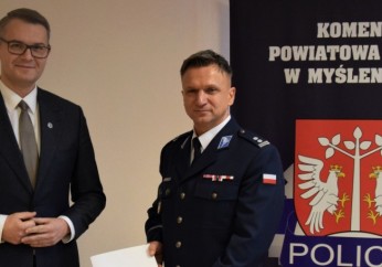 Pożegnanie zastępcy komendanta mł. insp. Alberta Koguta w KPP Myślenice