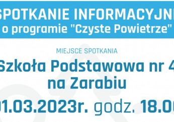 Nowa odsłona programu „Czyste Powietrze” z dofinansowaniami do 136 200 zł netto - spotkanie informacyjne w Myślenicach na Zarabiu