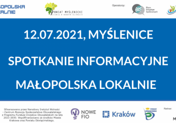 Zapraszamy na spotkanie informacyjne Małopolska Lokalnie - 12 lipca 