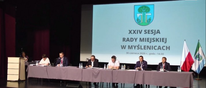 Transmisja z XXIV-tej Sesji Rady Miejskiej w Myślenicach