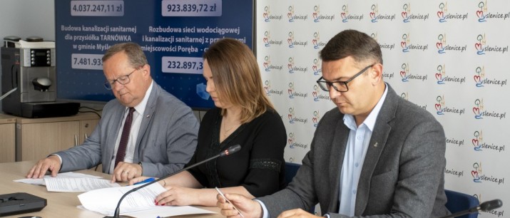 Umowa podpisana, Gmina Myślenice zrealizuje szesnaście inwestycji na sieci wod-kan!