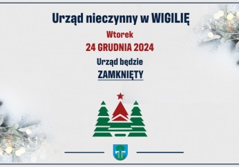 Wigilia 2024: Urząd Miasta i Gminy Myślenice będzie nieczynny